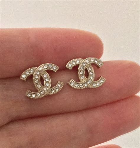 chanel mini vs medium cc earrings|real real chanel earrings.